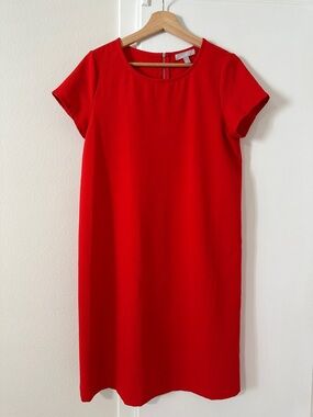 Chelsea28 Bold Red Short-Sleeve Mini Dress